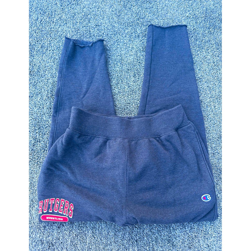 Champion Reverse Weave Rutgers Wrestling Sweatpants Mens M Gray Cut Hem 27"